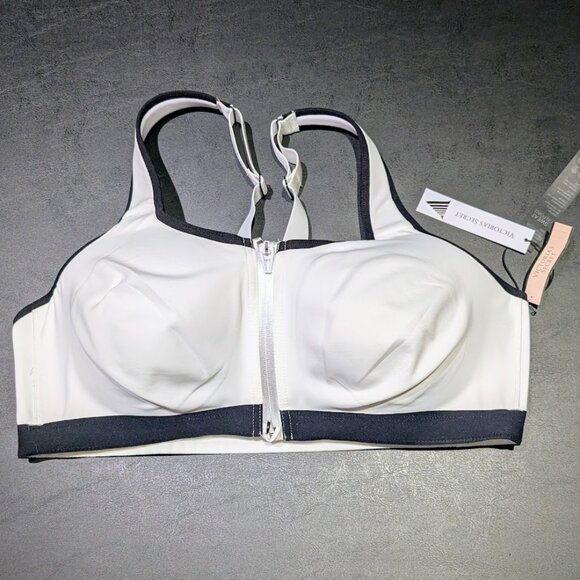 Victoria's Secret Other - Victorias Secret VSX Knockout Front-Close Sports Bra Maximum Support 36DD White